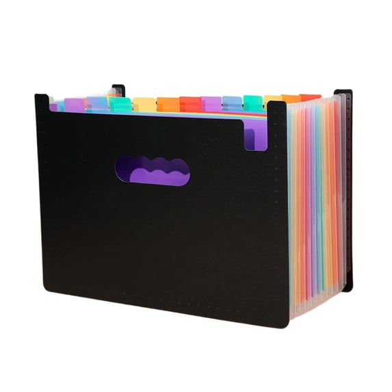AYktou Expanding File Folder, Rainbow Pockets Desktop Accordion File Organizer, Large Capacity A4 Document Organizer with Indexs, Standing Folder Portable Bill & Receipt Organizer for Home Office
