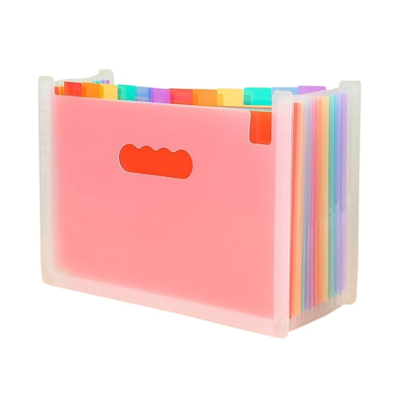 AYktou Expanding File Folder, Rainbow Pockets Desktop Accordion File Organizer, Large Capacity A4 Document Organizer with Indexs, Standing Folder Portable Bill & Receipt Organizer for Home Office