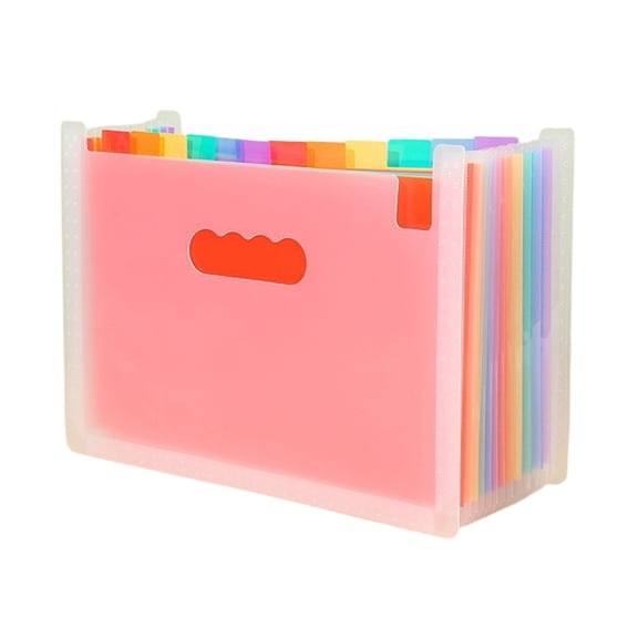 AYktou Expanding File Folder, Rainbow Pockets Desktop Accordion File Organizer, Large Capacity A4 Document Organizer with Indexs, Standing Folder Portable Bill & Receipt Organizer for Home Office