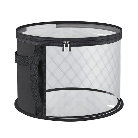 AYktou Extra Large Clear Mesh Hat Organizer Storage Bags, Stackable Caps Storage Box with Carrying Handle for Travel & Wardrobe, Hat Storage Basket for Maintaining Hat Shape Collapseproof Hat Box
