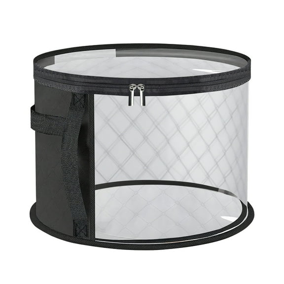 AYktou Extra Large Clear Mesh Hat Organizer Storage Bags, Stackable Caps Storage Box with Carrying Handle for Travel & Wardrobe, Hat Storage Basket for Maintaining Hat Shape Collapseproof Hat Box