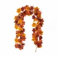 thumbnail image 1 of AYktou Fall Garland Maple Leaf, 5.7 Ft Lifelike 3 Colors Maple Leaf Hanging Vines Thanksgiving Garland, Artificial Rattan Fall Leaf Garlands for Autumn Home Wedding Fireplace Party Christmas, 1 of 7