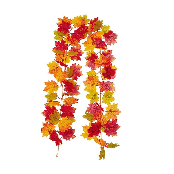AYktou Fall Garland Maple Leaf Decorations, 5.6Ft Autumn Foliage Artificial Maple Leaves Hanging Vine Thanksgiving Garland Fall Leaves Garland Decor for Festival Home Fireplace Door Indoor Outdoor