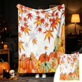 thumbnail image 1 of AYktou Fall Throw Blanket, 60×80 Inch Thanksgiving Blanket Halloween Nap Blanket, Portable Picnic Blanket Cozy Warm Flannel Decorative Sofa Blanket for Office Bedroom Living Room Bed Home Decor, 1 of 8