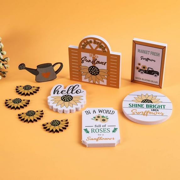 AYktou Farmhouse Tiered Tray Decorations Set-10 Pcs Home Tiered Tray Decor Cake Stand Kitchen Counter Spring Decor for Party, Easter Home Decoration Ornament