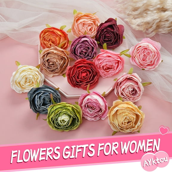 AYktou Flower Hair Clip-Rose Hair Clips Hair Barrettes for Women,Flower Hair Accessories Boho Bride Claw Clip Hairpin Brooch Pin Headpiece for Wedding