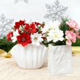 thumbnail image 1 of AYktou Flower Vase Home Decoration, Modern Style Desktop Ornaments Irregular Flower Arrangement Elegant White Vases Decorative Scallops-Shaped Vase for TV Cabinet Bookshelf Entrance Table Decor, 1 of 7