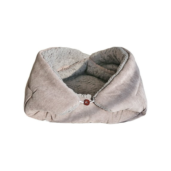 AYktou Foldable Cat Bed - Warm Soft Kennel Bed, Multi-Functional Format Cat Nest Dog House Cats Puppy Cave Cushion Portable Pet Mat Indoor Cat Mat for Small Medium Large Cats Dogs, Gray