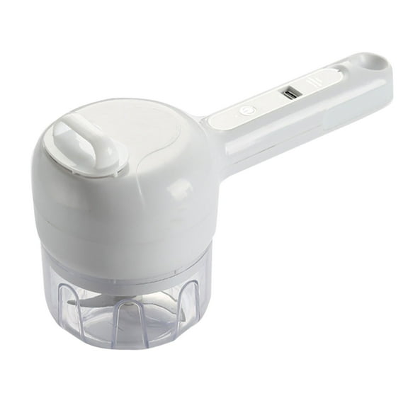 AYktou Food Processor Vegetable Chopper 4-In-1 Portable Handheld Garlic Press Kitchen Gadgets Mini Wireless Meat Grinder Garlic Mincer for Slicing, Steaming, Peeling, Cleaning