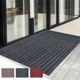 thumbnail image 1 of AYktou Front Door Mats Outdoor Indoor Entrance, Non-Slip Absorbent Striped Mat Bathroom Rugs Entry Welcome Mat, Washable Area Rugs Kitchen Mats for Floor Doorway - Low Profile Front Doormat, Gray, 1 of 7