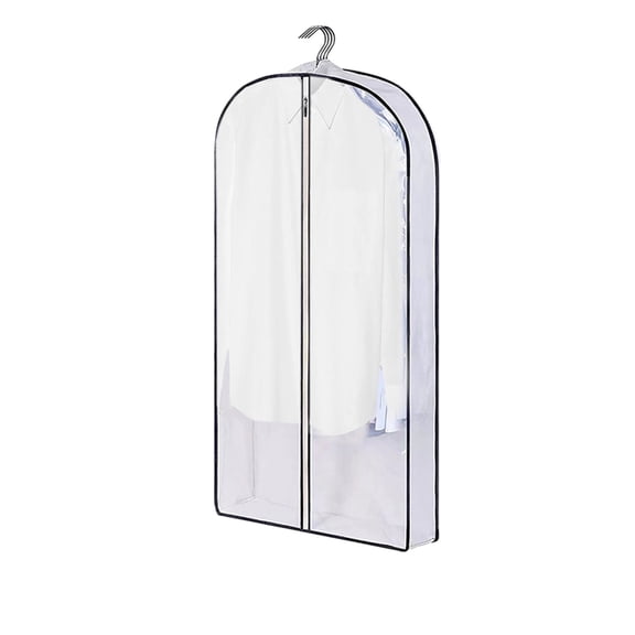 AYktou Garment Bags for Hanging Clothes,Clothes Storage Garment Bag with Zipper,Transparent Damp-Proof Clothes Covers for Travel,Clothes,Coats,Jackets,Shirts,Suits,Dresses,24*43*4 inch