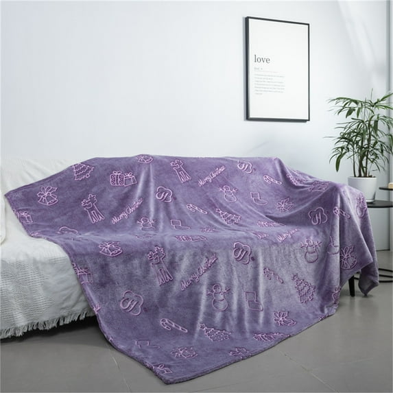 AYktou Glow in The Dark Blanket Christmas Throw, 59x78.8" Soft Plush Fleece Xmas Throw Blanket,Luminous Christmas Blanket for 1-10 Year Old Boys Girls,Bedroom Decor Birthday Gifts for Kids Teen