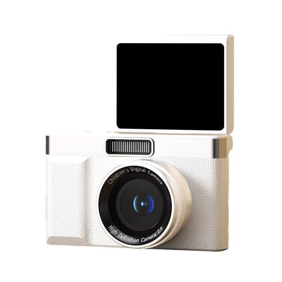 AYktou HD Digital Camera - 9600 PX & 8X Zoom Campus Camera with 2.4-Inch HD IPS Swivel Screen, AF Auto-Focuse Continuous Shoot Time-Lapse Photography Selfie & Casual Record Shoot Cameras, White