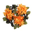thumbnail image 1 of AYktou Halloween Candle Wreath, Maple Leaf Berries Cluster Candle Holders Garland Table Setting for Wedding Centerpiece Ornaments Candlelit Dinner Home Party Hanging Decoration, 1 of 7