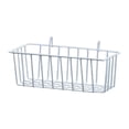thumbnail image 1 of AYktou Hanging Wire Baskets, 9×4×3 Inch Metal Storage Basket Kitchen Spice Rack Seasoning Holders Dormitory Sundries Storage Organizer for Bathroom Kitchen Accessories Bedroom Storage Shelf, White, 1 of 6