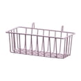thumbnail image 1 of AYktou Hanging Wire Baskets, 9×4×3 Inch Metal Storage Basket Kitchen Spice Rack Seasoning Holders Dormitory Sundries Storage Organizer for Bathroom Kitchen Accessories Bedroom Storage Shelf, Pink, 1 of 6