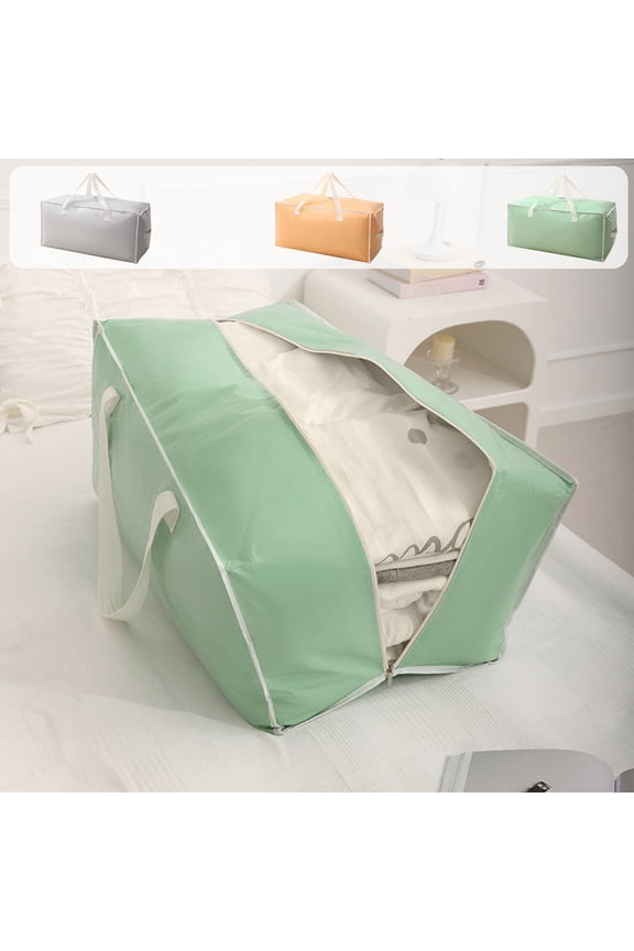 Heavy Duty Moving Bags, Large Capacity Dustproof & Waterproof Duffel Bags Outdoor Packing Bags Household Clothing Storage Bags Closet Organizers and Storage Box for Quilts Shoes, Green
