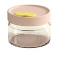 thumbnail image 1 of AYktou High Borosilicate Glass Food Storage Containers with Seal Lid, Household Round Fruit Bento Box Microwave Safe High & Cold Temperatures Lunch Box for Salad Soup Snacks Fruit, Pink, 1 of 6