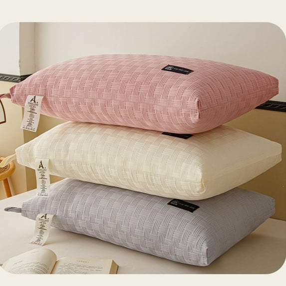 AYktou Home Bed Pillows for Sleeping - Thick Neck Protection Pillow Core, 28×17 Inch Hotel Collection Lumbar Pillow Hangable Alternative Pillow Soft Throw Pillow for Back Stomach Side Sleeper, Pink
