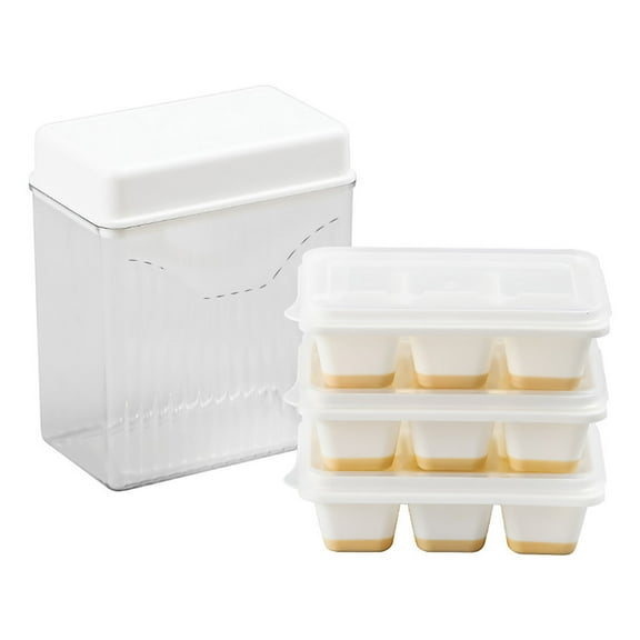 AYktou Ice Tray with Lid and Bin,18 Grids Ice Trays,Food-grade Soft Base Silicone Ice Trays for Freezer,Ice Molds with Storage Boxes,BPA Free Easy Release Stackble Spill-Resistants