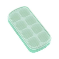AYktou Ice Tray,Silicone Molds Ice Trays for Freezer with Lid,8 Grids Squares Chocolate Molds for Whiskey,Drinks,Coffee,Easy To Clean,Easy to Fills & Release