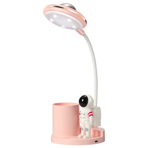 AYktou Kids Desk Lamp-Astronaut Cute Small Desk Lamp with USB Table Lamp with Pen Holder Eye-Caring Study Light Phone Projection Night Lights Gooseneck Desk Lamp for College Dorm Room