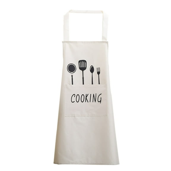 AYktou Kitchen Aprons for Women, Adjustable Bib Waterproof & Oil Proof Apron for Women with Pockets, Fashionable Home Kitchen Apron Cuisine Barbecue Baking Kitchen Work Clothes, Gray