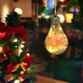 thumbnail image 1 of AYktou LED Christmas Decorations Ball, Glowing Bulb-Shaped Glass Christmas Balls Ornaments Foam Balls Transparent Hanging Bottle Ornaments for Halloween DIY Christmas Tree Wedding Tree Decor, Pink, 1 of 6