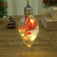 thumbnail image 1 of AYktou LED Christmas Decorations Ball, Glowing Spindle-shaped Glass Christmas Balls Ornaments Foam Balls Transparent Hanging Bottle Ornament for Halloween DIY Christmas Tree Wedding Decor, Red, 1 of 6