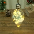 thumbnail image 1 of AYktou LED Christmas Decorations Ball, Glowing Spindle-shaped Glass Christmas Balls Ornaments Foam Balls Transparent Hanging Bottle Ornament for Halloween DIY Christmas Tree Wedding Decor, Green, 1 of 6