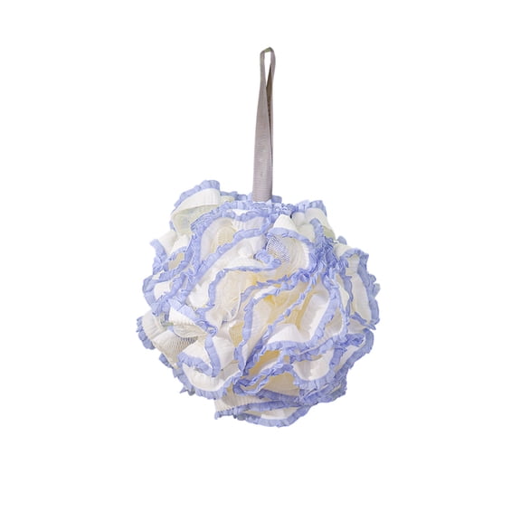 AYktou Lace Edge Colorful Bath Loofah, Soft Mesh Spumescence Shower Sponge Scrubbing Bath Body Scrubber, Exfoliating Bathing Loofah for Women & Men Friendly Bath Accessories Cleaning Tool