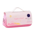 thumbnail image 1 of AYktou Large Capacity Pencil Case Pouch, Flip Zipper Pens Pencil Pouch, Double-Layer Portable Handheld Stationery Bag, Astronaut Pen Pencil Box Stationery Organizer for Home Office Supplies, 1 of 5
