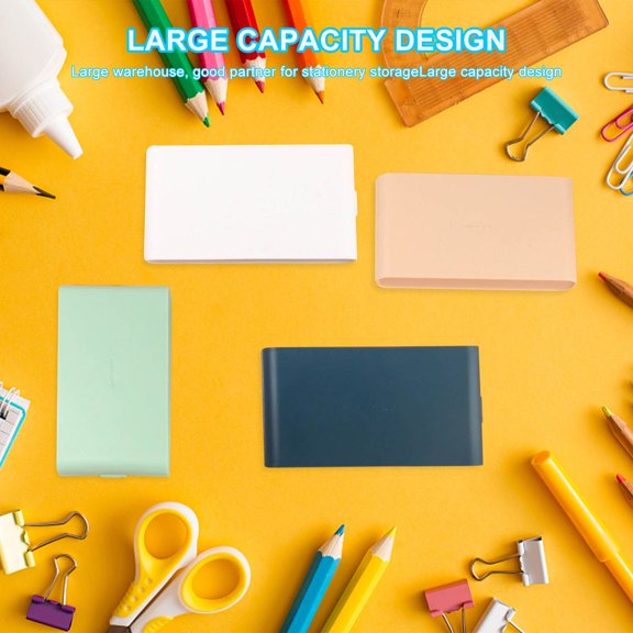 AYktou Large Capacity Pencil Cases, Frosted Texture Pencil Box Stationery Box, Flip Cover Oblate Pencil Pouch Tissue Box Home Utility Boxes Travel Makeup Brush Box Office Stationery Organizer