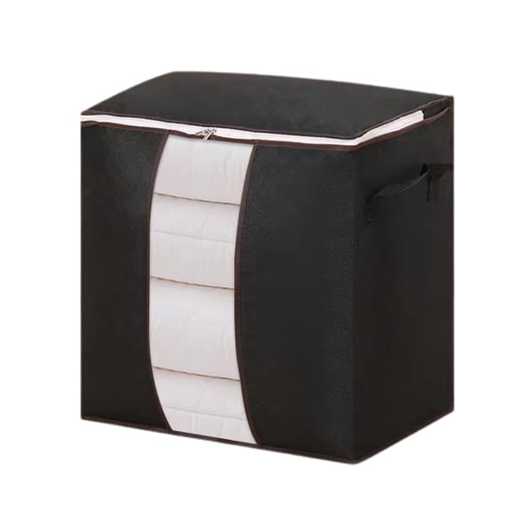 AYktou Large Storage Bags-Foldable Clothes Storage Bins with Reinforced Handle,Clothes Storage Organizer with Clear Window for Clothing,Blanket,Comforters,Bed Sheets,Pillows Toys,19.6x18.8x11in