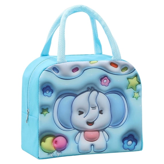 AYktou Lunch Box,Cute 3D Animals Pattern Lunch Box for Women,Waterproof Insulated Lunch Bag with Sturdy Handle,Large Capacity Lunch Bag Portable Tote Bag for Travel