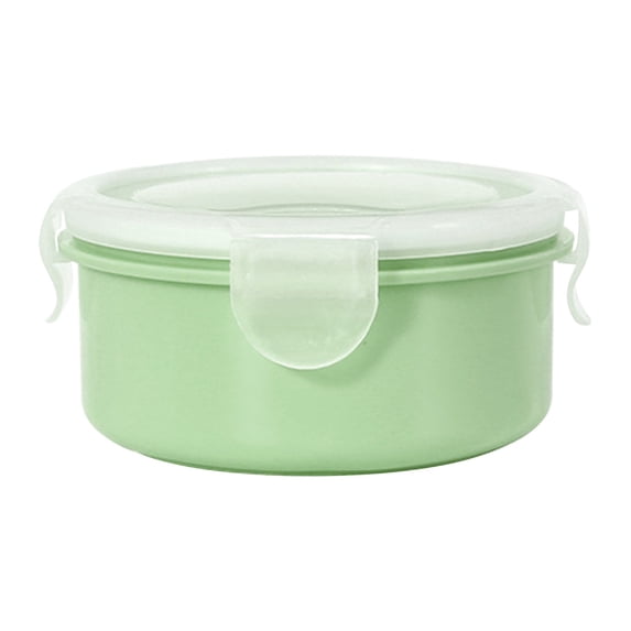 AYktou Lunch Box-Mini Bento Box Meal Prep Containers,Reusable Snack Containers with Lids,Food Grade Plastic Bento Box Adult,Leakproofness,Easy to Clean,Microwave&Dishwasher Safe,Round
