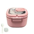 thumbnail image 1 of AYktou Lunch Box for Wome and Man, Large Capacity Insulated Bento Box with Foldable Handle Leakproof Lunch Container Including Spoon Sauce Box Portable Food Storage Container for Office Picnics, 1 of 6