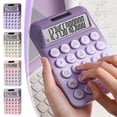 thumbnail image 1 of AYktou Mechanical Switch Calculator, Solar and Battery Dual Powered Calculator, 12-Digit Large LCD Display Solar Calculator with Comfortable Button, Desktop Calculator for Home and Office Use, 1 of 7