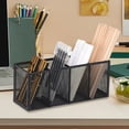 thumbnail image 1 of AYktou Metal Pencil Holder, Desk Organizers Pen Holder, Large Capacity Mesh Metal Pen Cup, 4-Compartment Office Supply Stationery Organizer Makeup Brush Holder Pencil Storage Box for Home Office, 1 of 6