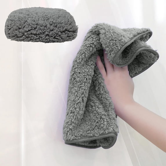 AYktou Microfiber Cleaning Cloths, 14 Inch Kitchen Dish Cloths Dish Towels Super Soft and Absorbent Coral Velvet Dishcloth Nonstick Oil Thick Fast Drying Dish Rags for Clean Table Dish Glass