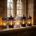 thumbnail image 1 of AYktou Mini Lantern with LED Candle, Small Black Lantern LED Lights Decorative Electronic Candle Tea Light Flickering Flameless Candle with Hanging Ring for Diwali Wedding Medieval Decor, 1 of 6