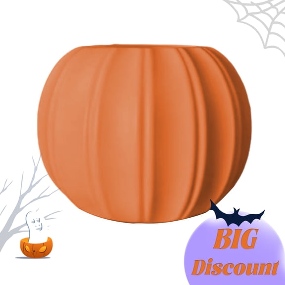 AYktou Mini Pumpkin Shape Originality Plastic Flower Pot for Flower Dry Flower Hydroponic Planter Decorative Vase for Fall Halloween Thanksgiving Day Table Decorations(5.51x5.51x4.33in)