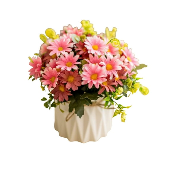 AYktou Mothers Day Gifts & Fathers Day Gifts,Flower Pots - Fake Flowers in Vase,Fake Roses Silk Flowers for Wedding Gifts,Teacher Appreciation Gifts,Graduation Gifts,Valentine's Day Gifts