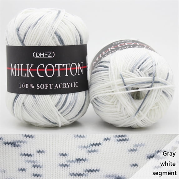 AYktou Multi Colored Yarn-50g /1.76oz Soft Hand Knitting Yarn Crocheting Yarn Milk Soft Baby Yarn Cotton Wool Yarn Knitting Gifts for Women Kids