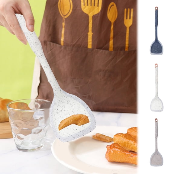 AYktou Non-Stick Silicone Spatulas, Plated Cookware Food Grade Rubber Spatula Semi-Transparent Heat Resistant Spatula Turner Flipper Non Scratch Kitchen Utensils for Eggs & Pancakes Cooking