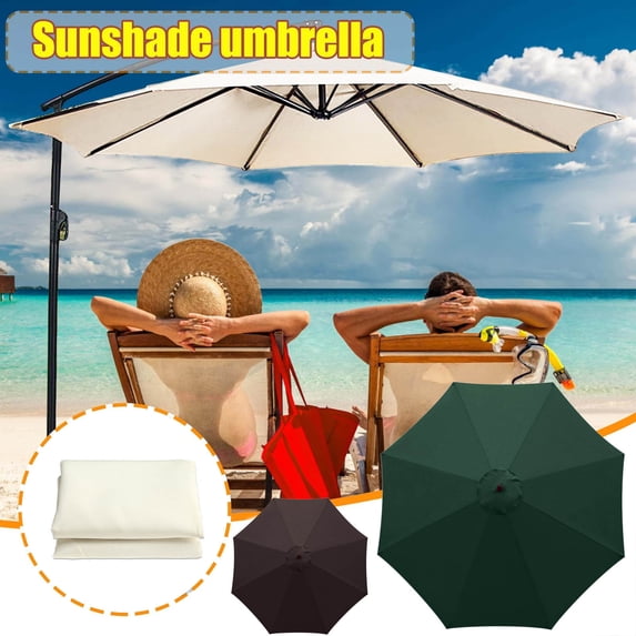 AYktou Patio Umbrella Canopy Outdoor Umbrella Canopy 8.9ft Patio Umbrella Replacement Canopy for 8 Ribs(Umbrella Stand not Included)