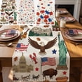 thumbnail image 1 of AYktou Patriotic Table Runners, 72×13 Inch 4th of July Tablecloth 250th Anniversary Independence Day Red White Blue Linen Table Covers Holiday Table Cloths for Party Wedding Home Dining Table Decor, 1 of 7