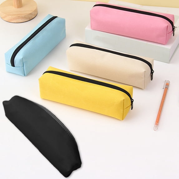 AYktou Pencil Case Large Capacity Storage Pencil Pouch, Wear Resistant Oxfords Cloth Pencil Box for Study Office Work, Serviceable Cosmetic Bag Orderly Storage of Stationery and Articles, Sky Blue