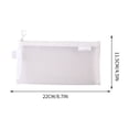 thumbnail image 1 of AYktou Pencil Case Transparent Waterproof Mesh Pencil Pouch, Large Capacity Convenient Cosmetic Bag, Multi-Purpose Makeup Bag Applicable Various Occasions Whether for Work or Travel, White, 1 of 5