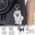 thumbnail image 1 of AYktou Pet Hair Collector Keychains, 2 Inch Transparent Bottle Dog Hair Collector Cute Keyring Bag Charms Car Hanging Puppy Rabbit Cat Hair Collector Collecting Hair Keepsake Portable Pendants, 1 of 2